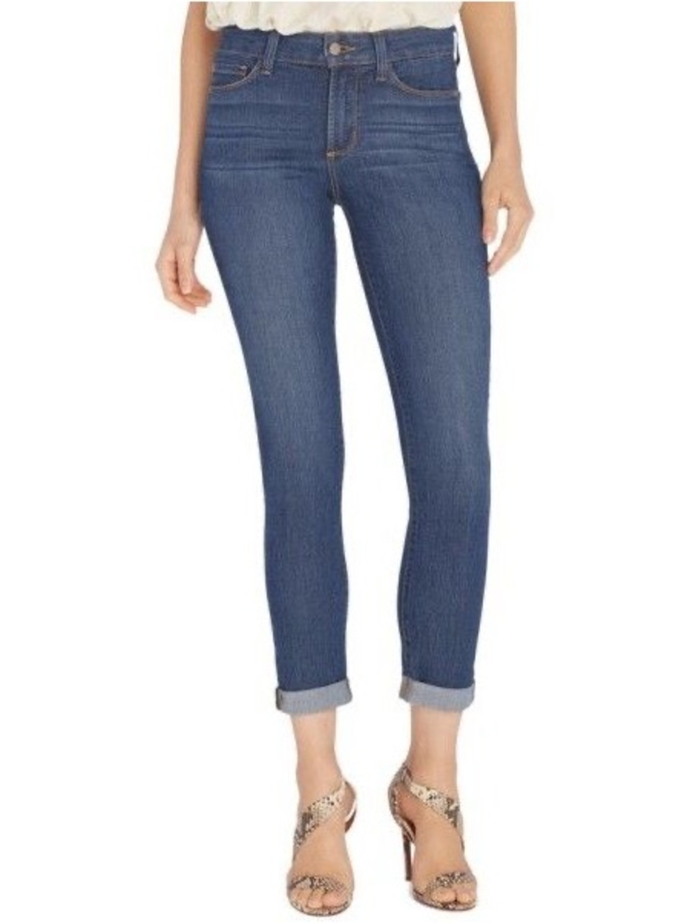 NYDJ Annabelle Nip/Tuck Tech Skinny Boyfriend Jeans size 12 Medium Blue Everyday